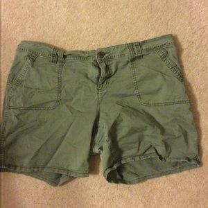 Olive green shorts